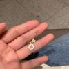 Micro-Inlaid Zircon Round Letter H Bracelet for Women, Summer Korean Style,Simple Niche Jewelry Bracelet