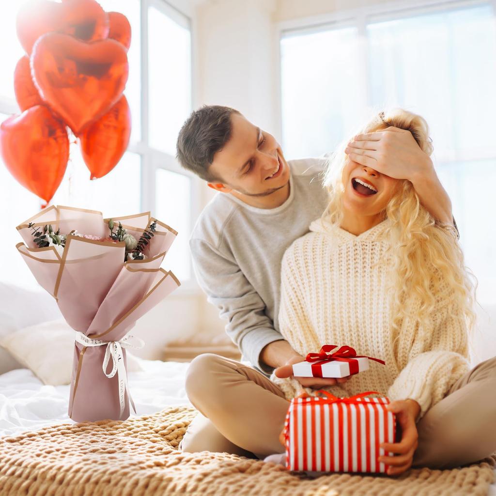 20 Blatt Blumeneinwickelpapier - Wasserdichtes Florales Bouquet Einwickelpapier, DIY Bastelverpackung, Floristenbedarf Verpackungspapier für Geschenkverpackung