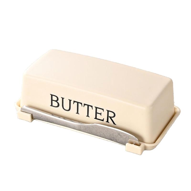 Butter Käse Aufbewahrungsbox Butter Schneidebox mit Deckel und Messer Arbeitsplatte Butterdose für Kühlschrank Küche