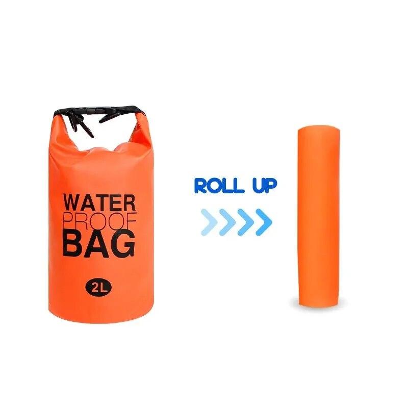 2 Liter Wasserdichter Trockensack Aufbewahrung Schwimmen Kajak Fluss Wandern Schwimmen Segeln Kanu Tauchen Kompression Rucksack