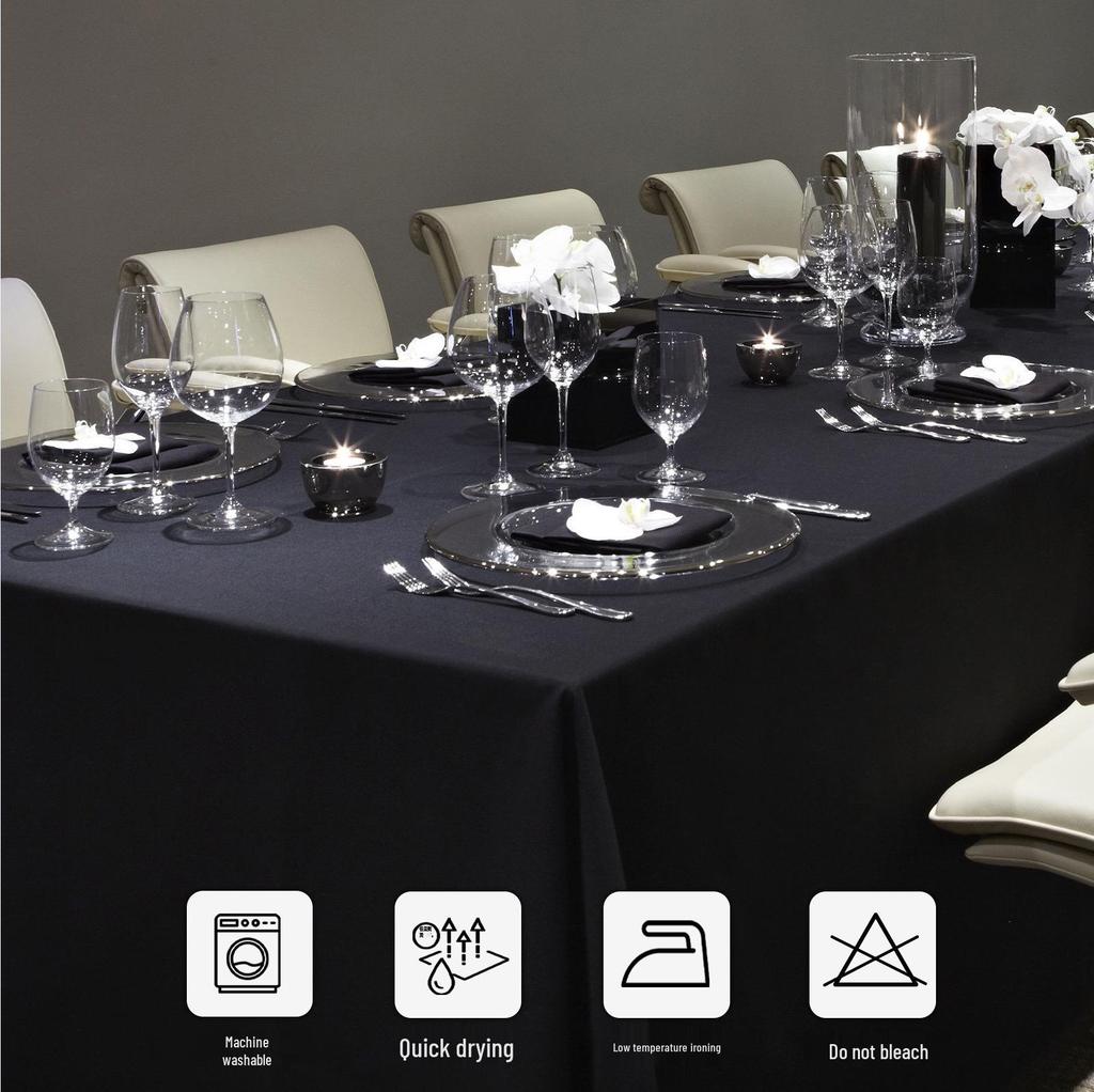 Nordic Solid Color Polyester Tablecloth for Outdoor Weddings, Parties, and Restaurants