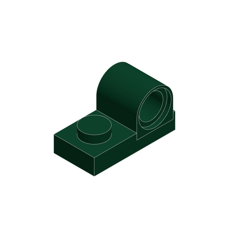 10PCS 11458 Modified 1 X 2 Featuring Pin Hole On Top Block Moc Hue Attachments Works With Brick DO-IT-YOURSELF Children's Toy