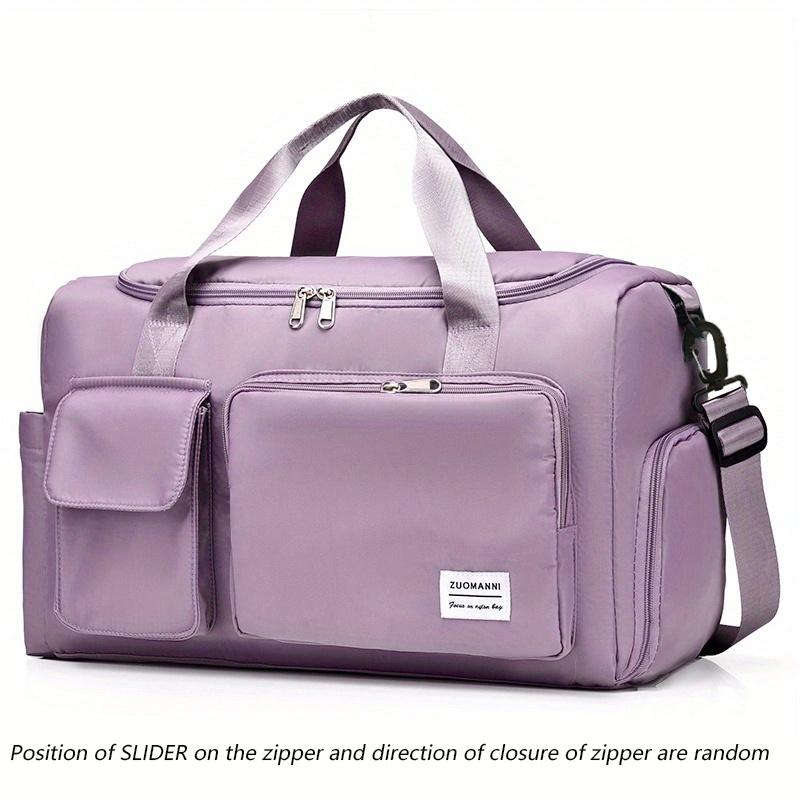Borsa da Viaggio Unisex Grande Capacità Borsa Tote Sportiva da Palestra in Nylon per Donne Borsa Duffel Weekender per Pernottamento con Scomparto per Scarpe
