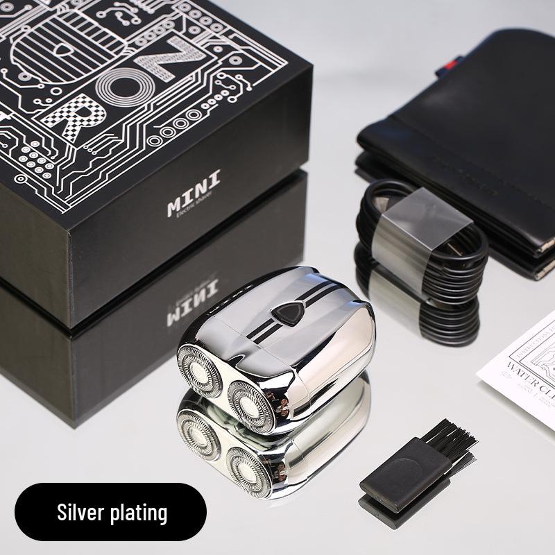 Portable Dual-Head Sports Car Shaver: Washable USB Rechargeable Electric Beard Trimmer for Men