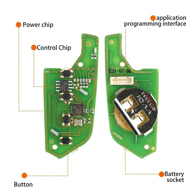 For Xhorse XKCD02EN Universal Wire Remote Key Fob For Cadillac Style 4 Button For VVDI Key Tools