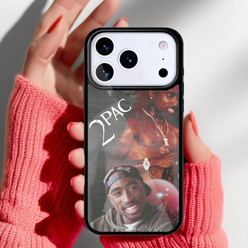 2Pac Tupac Rapper Singer Phone Case for iPhone 17 16 15 14 13 Pro Max Back Cover for 12 11 Pro Coque