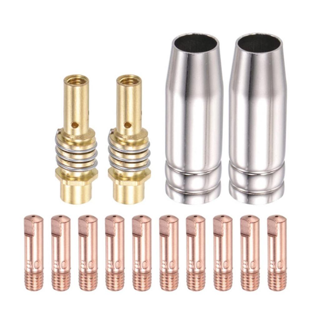 14PCS Connecting Rod Welding Nozzle Kit Conductive Contact Tips  Tool Accessories