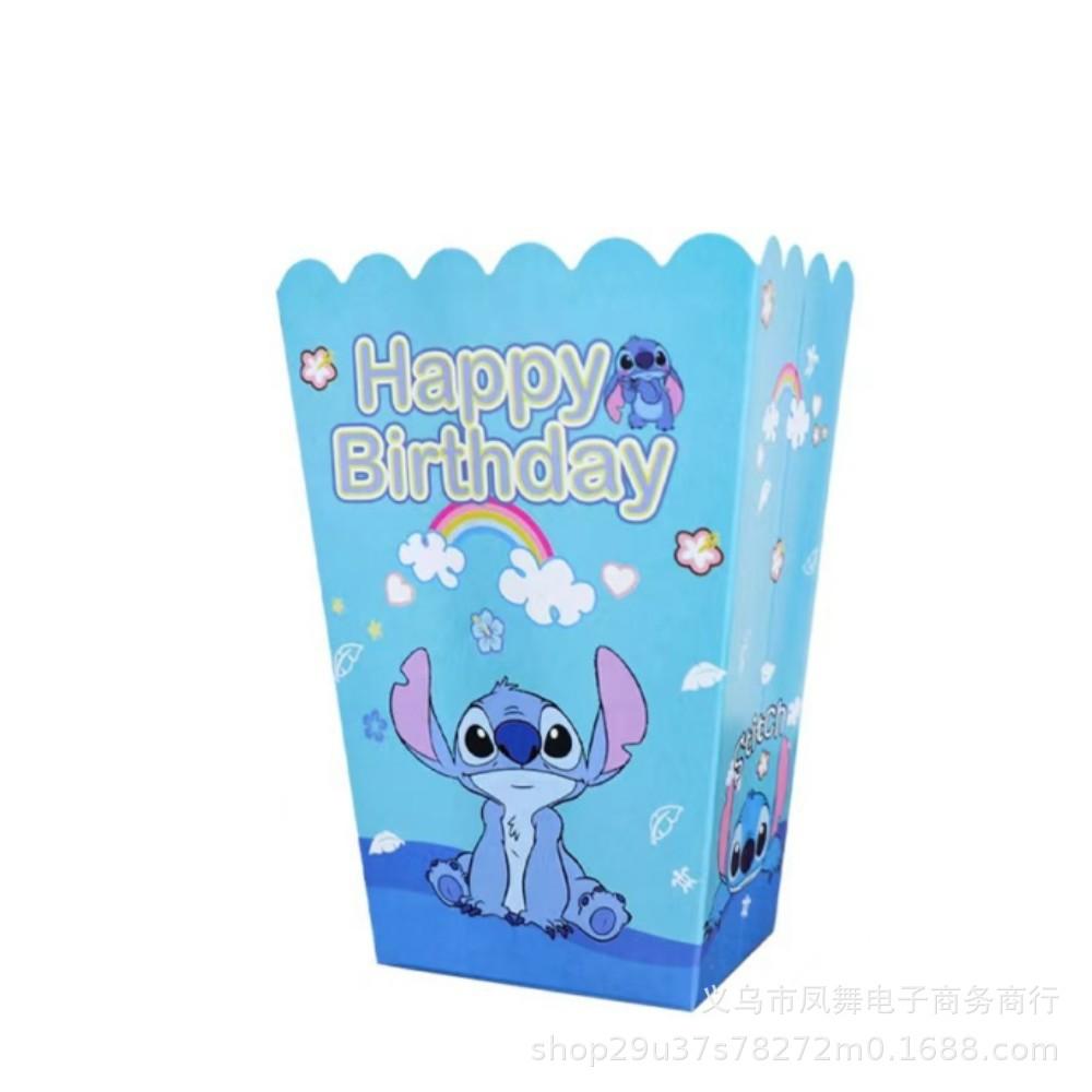 Spot Blue Stitch Party Decorations Blue Star Baby Paper Plate Paper Cup Flag Candy Box