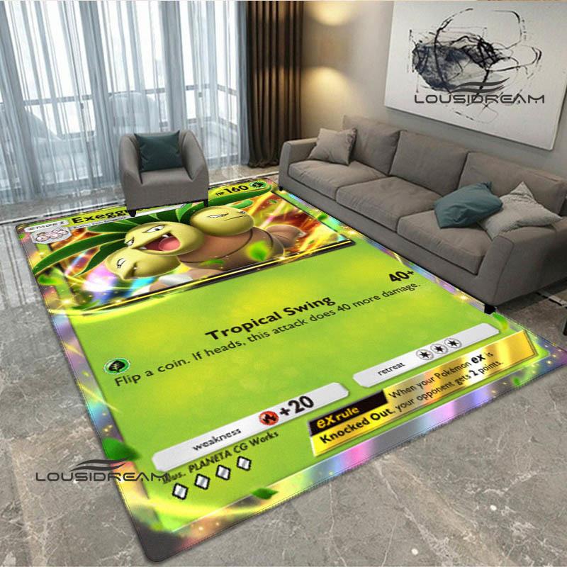 Cartoon Pokémon Trading Card Game Print carpet Non-slip carpet carpets for living room area rug Door pad anime rug birthday gift