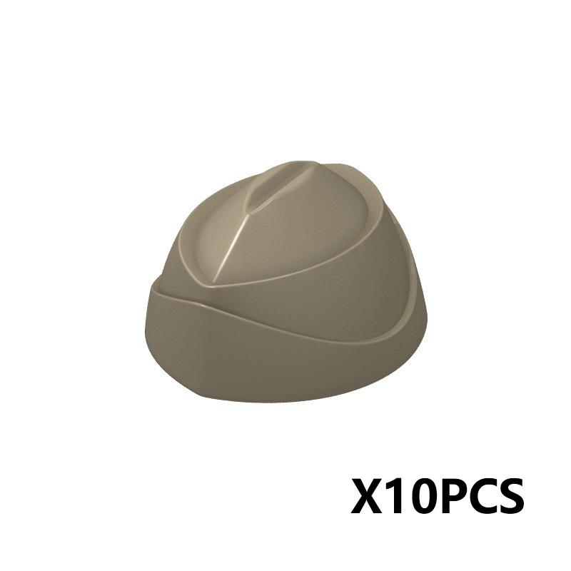Military Building Blocks Accessories Soldier Figures Soviet Helmets Guard Hat Navy Pirate Firefighter Army Hats Mini Bricks Toys