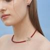 cotoit Cherry Red Jade Necklace (4mm)