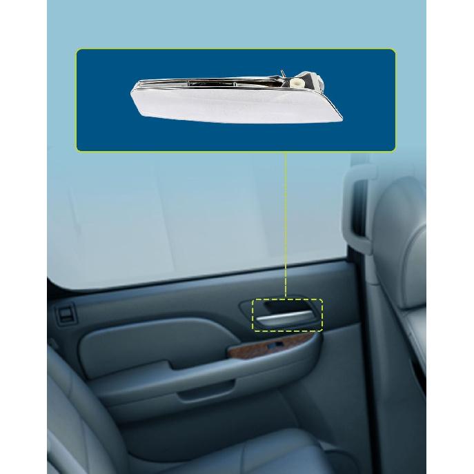 LUJUNTEC Interior Door Handle - Front Rear Driver Left Passenger Right Side, Chrome Direct Replacement for 2007-2013 for Cadillac for