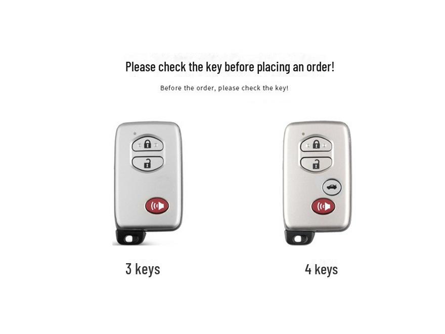 Genuine Leather Key Cover for Old Model Toyota Highlander and Land Cruiser