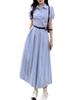 (original Practice + Belt) French Temperament Shirt Long Skirt New Women's Summer Feeling Is Popular This Year