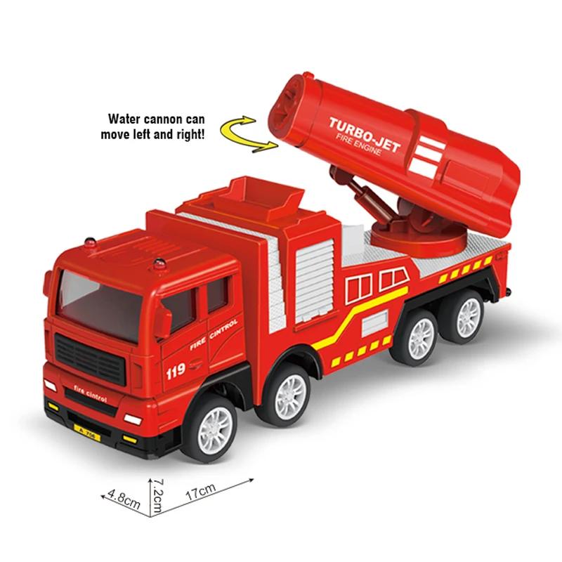Simulation Fire Rescue Trucks Toy Construction City Fire Ladder Truck Tanker Water Cannon Truck Model Toy Inertia Car Kids Toys