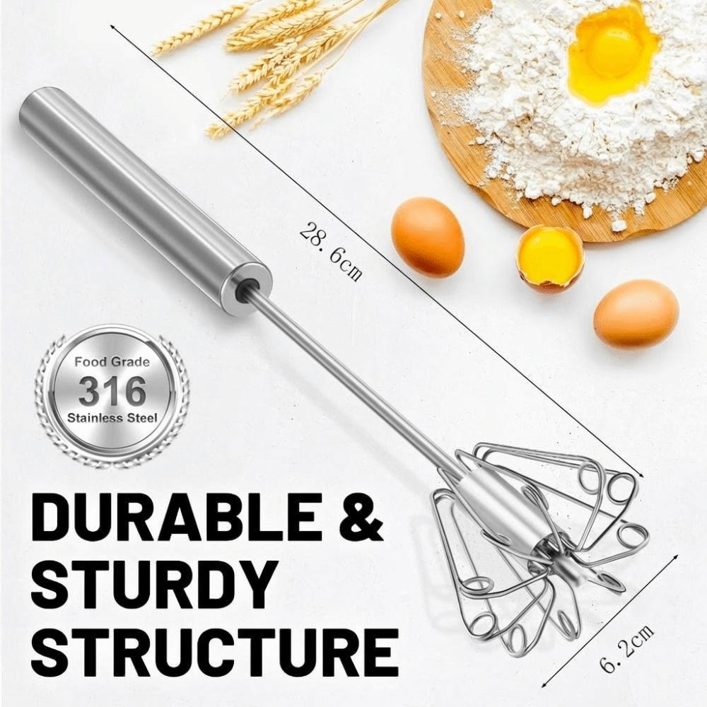Upgraded Egg Whisk Hand Push Semi Automatic Whisk Durable Rotary Whisk Blender Baking