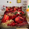 Christmas Digital Printing 3D Printing Polyester Pillowcase Quilt Cover Two Or Three-Piece Set