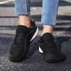 TUINANLE Couple Unisex Wide Toe Sneakers Breathable Mesh Lightweight Black All Day Comfort Casual Walking Shoes for Daily Outdoor