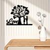 Couple Shadow Metal Wall Art Powder Coated Iron Home Office Decor Romantic Gift