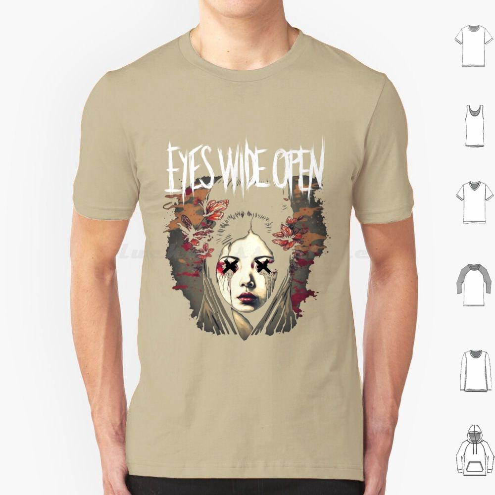Metal Fan Art Eyes Wide Open T Shirt Big Size 100 Cotton Metal Bandshirt Eyeswideopen Deathmetal Bands Rockbands