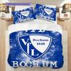 VfL Bochum 1848 Patroon Beddengoed Dekbed Set Dekbedovertrek Kussensloop Huisdecoratie Verjaardagscadeau (1 dekbedovertrek + 2 kussenslopen, zonder binnenkussen)