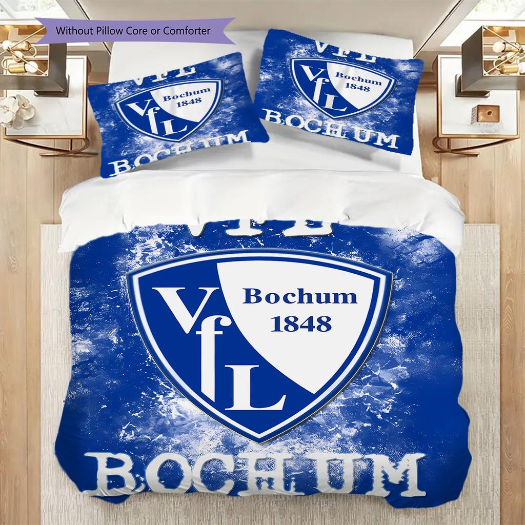VfL Bochum 1848 Patroon Beddengoed Dekbed Set Dekbedovertrek Kussensloop Huisdecoratie Verjaardagscadeau (1 dekbedovertrek + 2 kussenslopen, zonder binnenkussen)