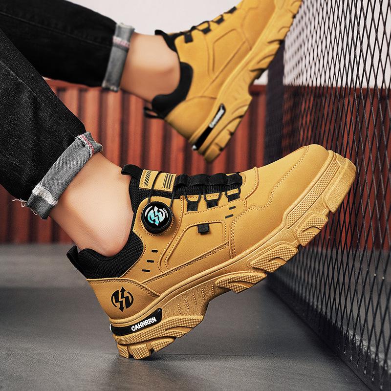 Low-top Martin boots new autumn British retro platform rotating buckle tooling shoes men's outdoor casual short boots men's shoes
