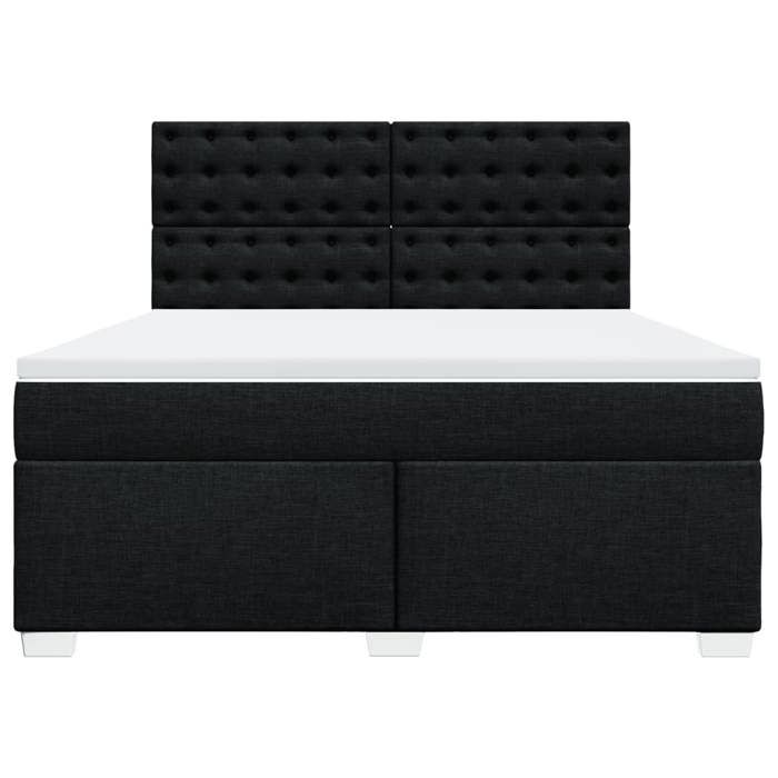Maison Exclusive - Sommier à lattes de lit avec matelas Noir 180x200 cm Tissu