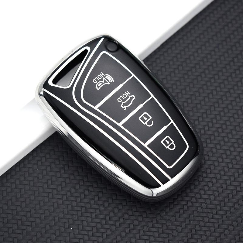 

3 4 Buttons For Hyundai Santa Fe Sport Ix45 Equus Centennial Genesis G80 Grandeur Azera Tpu Car Key Case Shell Cover Fob Holder