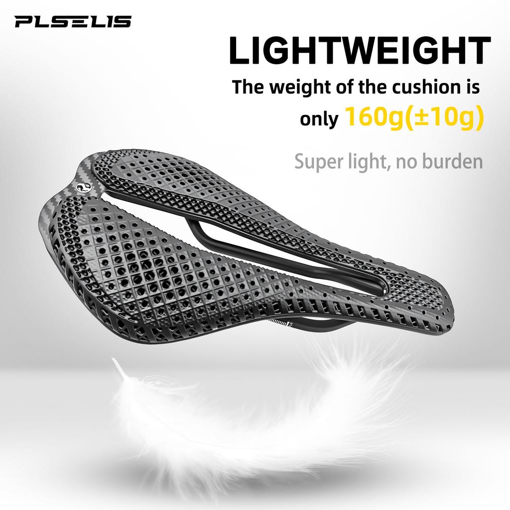 Plselis Road Bike Carbon Fiber Cushion Competitive Lightweight Cushion 3D Printing Integrated Hollow Design 145g