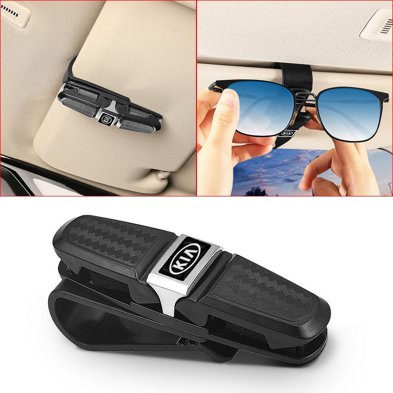 1pcs Car Sun Visor Glasses Holder Sunglasses Clip Sunglasses Eyeglasses Holder For KIA K5 K9 Sorento Ceed Sportage Carnival Stinger Forte Niro Cadenza