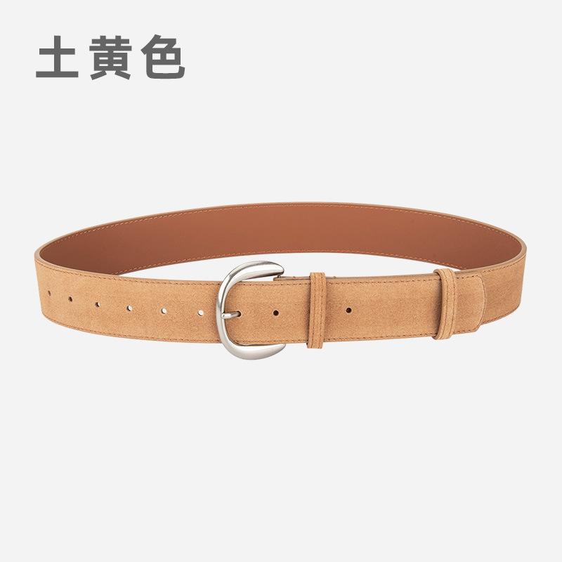 Literary And Retro Women'S Belt Matte High-End Leather With Skirt Jeans Decorative Belt Women