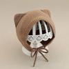 Winter Warm Knitted Baby Hat With Ears Solid Color Baby Boys Girls Cap Beanies Soft Infant Toddler Earflap Hats Bonnet