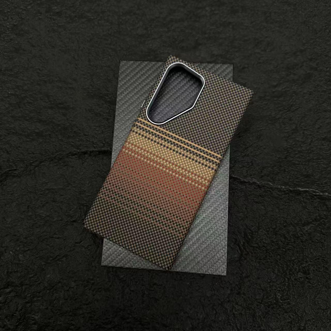 

Применимо к Samsung S25Ultra Магнитный чехол для мобильного телефона с текстурой кевлара S24PLUS Светящийся противоударный защитный чехол S23 samsung s24 ultra