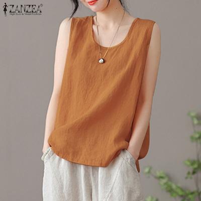 Summer Casual O-neck Sleeveless Women Cotton Tank Top