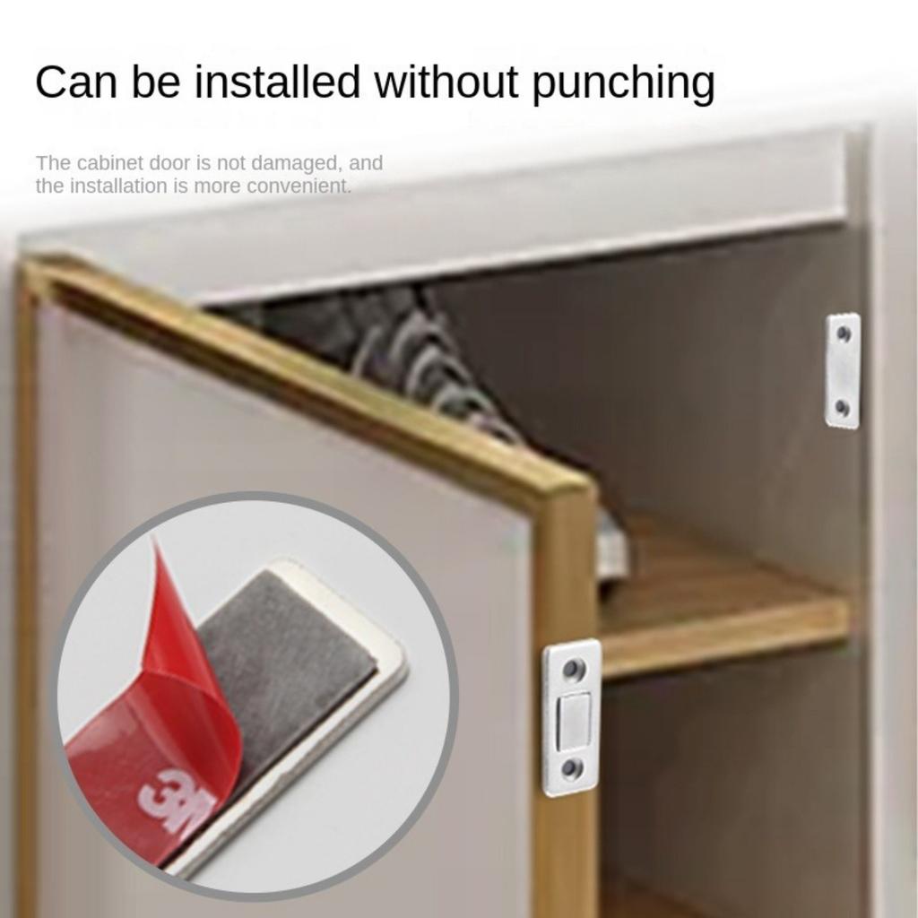 1Pairs Ultra Thin Strong Cabinet Door Magnetic Suction - Non Punching Invisible Drawer Closet Door Suction .