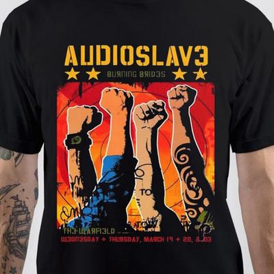 HOT Audioslave band rock maglietta nera tee Tutte le taglie dalla S alla 5XL JJ5161
