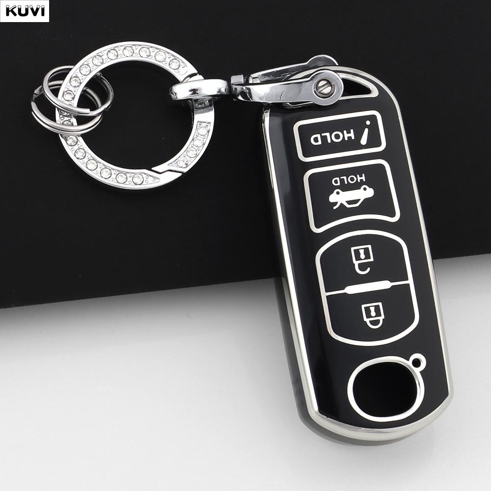 4 Button Fashion TPU Car Key Case Cover For Mazda 2 3 6 Demio Atenza Axela CX-5 CX5 CX-3 CX7 CX-9 3 4 CX30 2016 2017 2018 2019