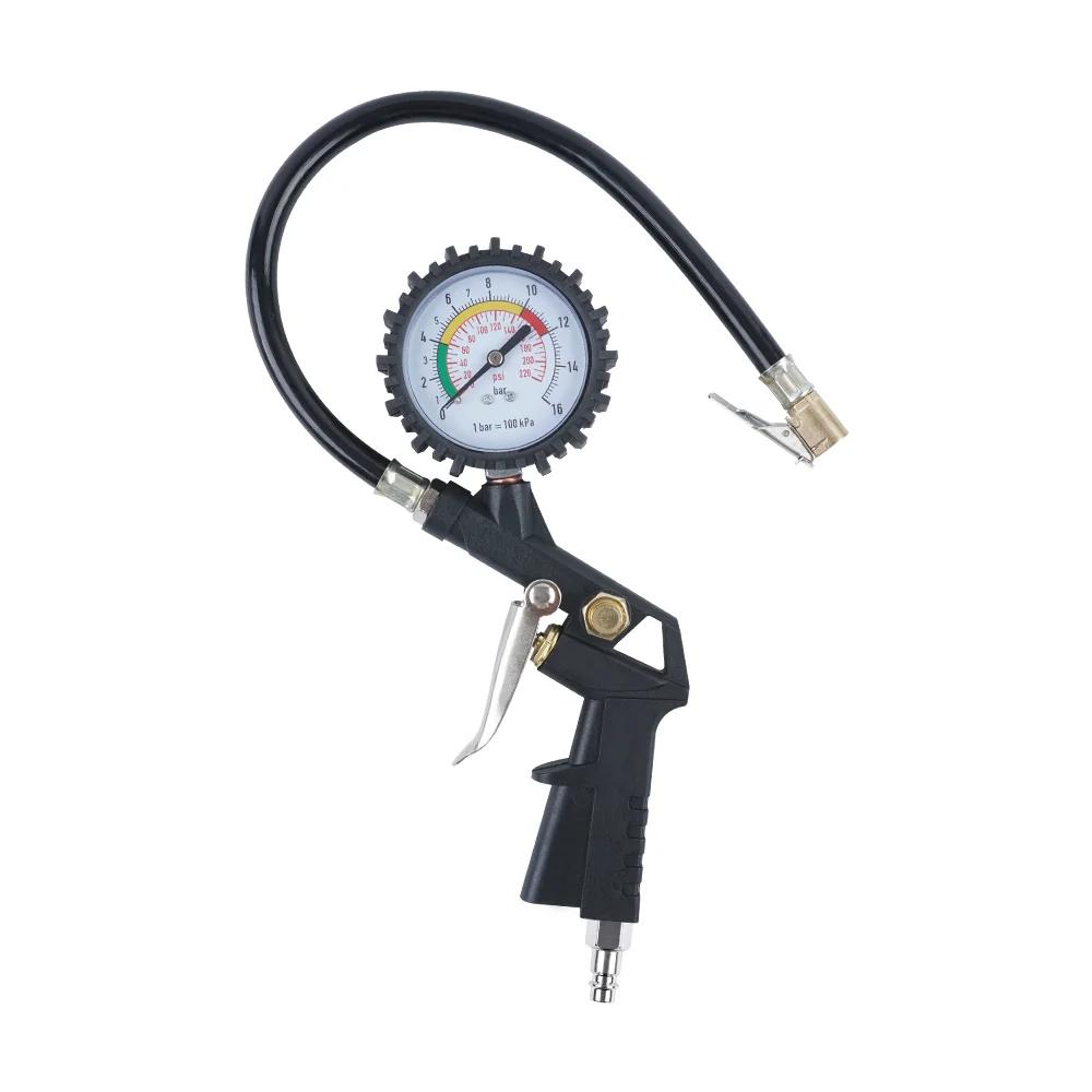 

EU Interface Tire Pressure Gauge For Car Motorcycle SUV Inflator Pumps Tire Repair Tools Pressure Gun Type For Air Compressor