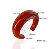 Siasiya Red Crescent Resin Stud Earrings – Women’s Autumn/Winter Collection: Elegant, Niche Style Hoops and Bracelet Set