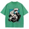 Anime Jujutsu Kaisen  Satoru Gojo And Itadori Yuji Print T Shirt Men Women Y2k T-shirts Washed Cotton Tee Harajuku Male Tshirt