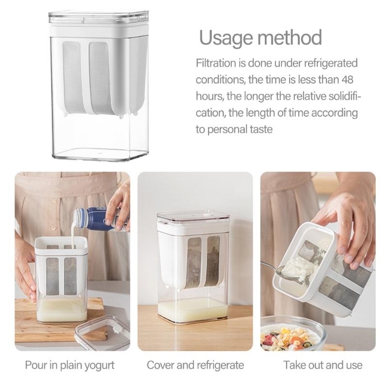 Manual Yogurts Strainer Stainless Steel Strainer Efficient Whey Separation Tool for Breakfasts Desserts and Healthy Meals