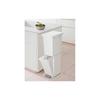 TONBO Shinki Gosei Neo Color 2-Tier Slim Pedal Trash Can, 36 Liter, White, 23.5cm (W) x 33.5cm (D) x 80.5cm (H), with Lid, Made in Japan
