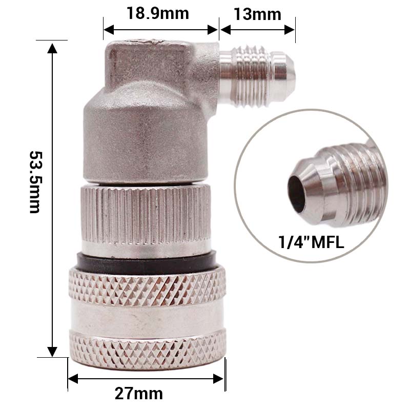 Stainless Steel Ball Lock Disconnect Homebrew Corny Keg Connector Gas/Liquid 1/4"Barb & 1/4"MFL Brand New