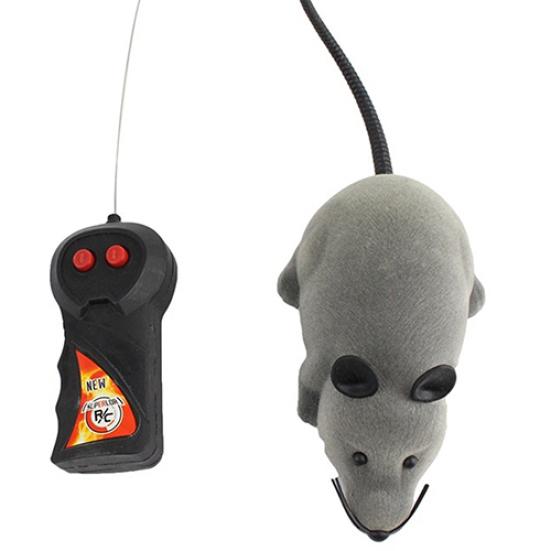 Mini RC Simulation Plush Mouse Tricky Plastic Flocking Wireless Toy for Pet