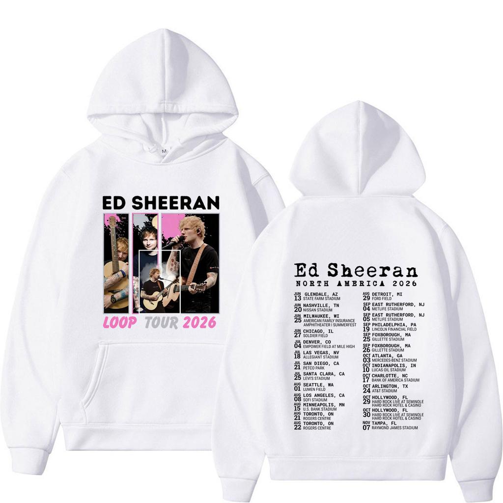 Ed Sheeran Loop Tour Mikina Pánská Dámská Harajuku Mikiny Dlouhý Rukáv Volná Ležérní Módní Streetwear