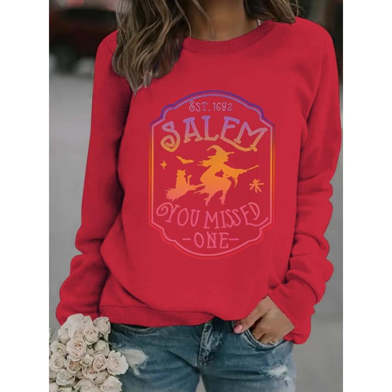 YYFS Women's Fashion Casual Spring Fall Long Sleeve O-Neck Pullovers & Long Sleeves