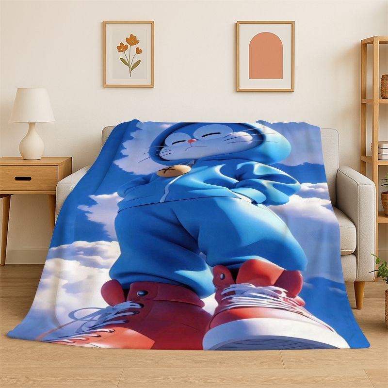 Dream D-Doraemon Cartoon Soft Flannel Throw Blanket,Warm Cozy Blanket for Bed,Couch,Sofa,Bedroom,Living Room,Travel,Camping Gift