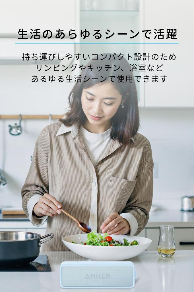 Anker SoundCore 2 12W Bluetooth 5 Continuous Wireless Enhanced IPX7 Dual (USB Type-C Charging, Speaker, 24-Hour Playback) [True Stereo, Bass,