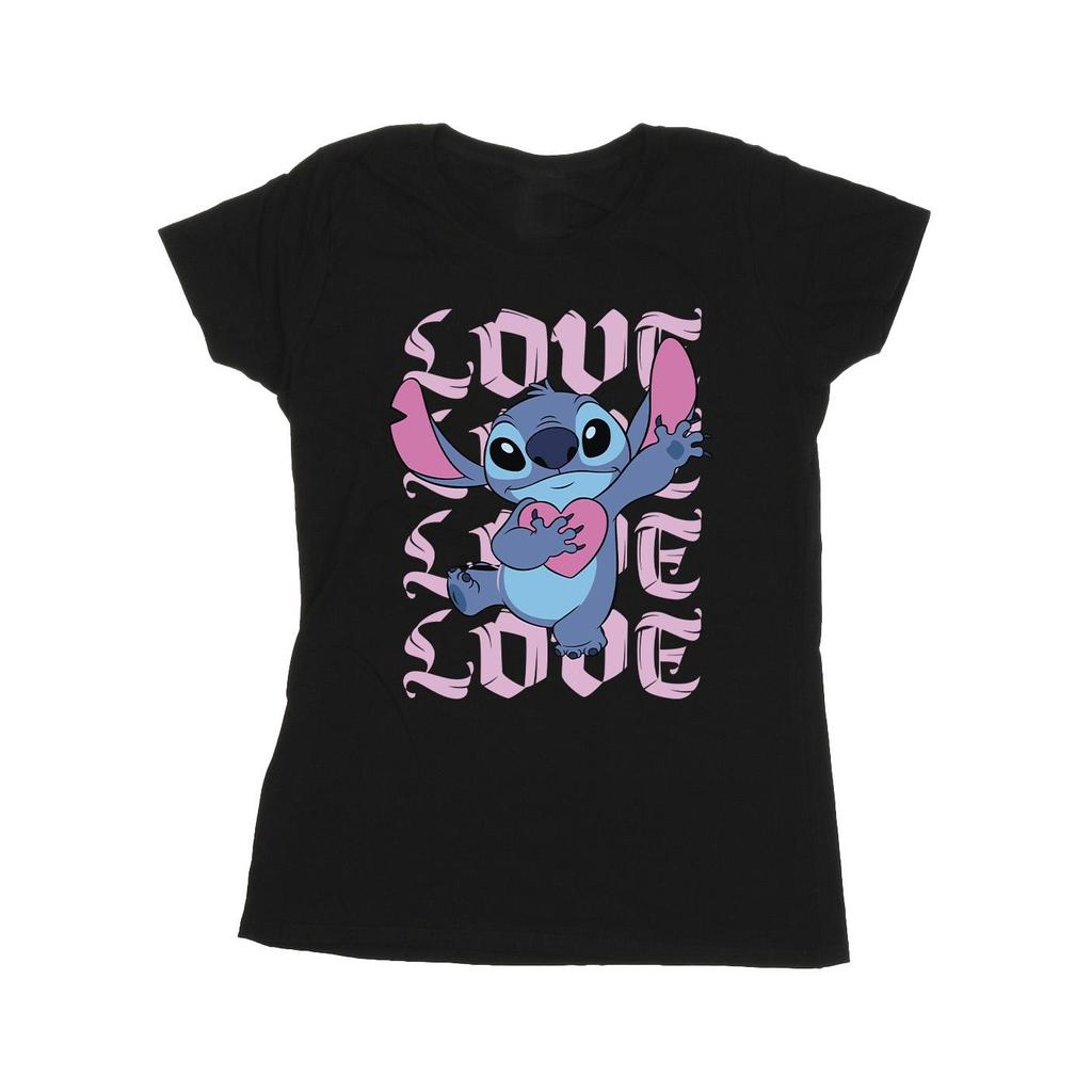 Lilo & Stitch Womens/Ladies Valentine Love Cotton T-Shirt